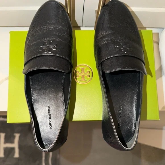 Tory Burch Women's Black Leather Loafers - Picture 3 of 8